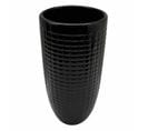 Vase Déco En Céramique "quadri" 24cm Noir