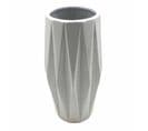 Vase Déco En Céramique "origami" 24cm Blanc