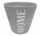 Cache Pot Effet Béton "home" 14cm Argent