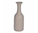 Vase Déco En Céramique "martelé" 30cm Taupe