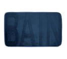 Tapis De Bain Microfibre "relief" 45x75cm Bleu Indigo