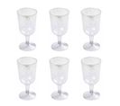 Lot De 6 Verres à Vin Réutilisable "paillettes" 18cl Argent