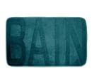 Tapis De Bain Microfibre "relief" 45x75cm Bleu Canard