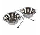 Lot De 2 Gamelles Pour Chien et Chat "inox" 13cm Argent