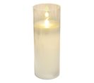 Bougie Ronde LED "verrine" 20cm Blanc