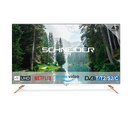 TV LED 4K - 109cm - Smart TV - 3 Hdmi - Ecran Sans Bord - Pied Effet Bois - blanc - Sc43s1fjord