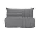 Banquette BZ 3 Places - Tissu Gris - Made In France - L 142 X P 101 Cm - Becci