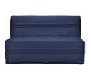 Banquette BZ 3 Places - Tissu Bleu Marine - Contemporain - L 143 X P 97 Cm - Joe