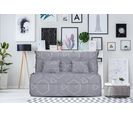 Banquette lit BZ CELIA 2 tissu hexagone gris