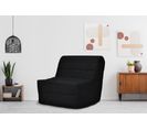 Banquette lit BZ 90 EMELYNE 3 tissu noir