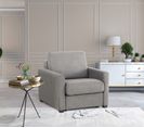 Fauteuil manchettes fines NICARAGUA tissu Apache gris 3