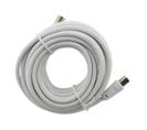 Prolongateur TV 5m Mâle/mâle Ø9.5mm + 1 Adaptateur F/f Blanc - Zenitech