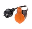 Rallonge Étanche 2p H05vv-f 2x 1,5mm² 10m Avec Clip De Fixation Orange - Zenitech