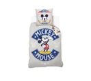 Housse De Couette Mickey Mouse Disney 140x200 Cm - 100% Coton - Gris