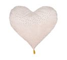 Coussin Décoratif Coeur Rose Berlingot Brillant 40 X 45 Cm