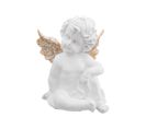 Déco De Noël Petit Ange Blanc En Résine 8.5 X 11 Cm