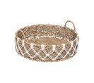 Plateau En Macramé Coton Et Roseau Naturel D 38.5 Cm