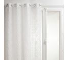 Voilage Sama Impression Jacquard 140 X 240 Cm - Blanc