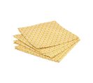 Lot De 4 Serviettes De Table En Coton Ocre Imprimé Paty 40 X 40 Cm