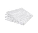 Lot De 4 Serviettes De Table En Coton Gris Imprimé Etnik 40 X 40 Cm