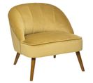 Fauteuil Contemporain Naova - H. 71 Cm - Jaune Moutarde