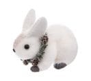 Déco De Noël Lapin Avec Couronne Décorée 14 X 16.8 Cm