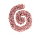 Guirlande De Noël Boa Large 15 Cm Rouge Et Blanc Longueur 2 Mètres