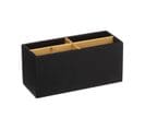 Organiseur Rangement Maquillage 4 Compartiments Noir Et Bambou