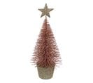 Sapin Déco De Noël "paillette" 15cm Rose