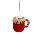 Sujet De Noël Déco "mug Chocolat" 10cm Rouge