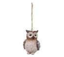 Sujet De Noël Hibou "marron Glacé" 7cm Naturel