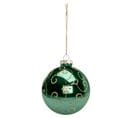 Boule De Noël Déco En Verre "soir" 8cm Vert