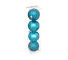 Déco De Sapin Lot De 4 Boules De Noël D 8 Cm - Turquoise