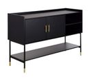 Buffet 2 Portes et 2 Niches "tedy" 120cm Noir