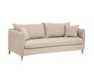 Canapé 3 Places Design "origines" 202cm Beige Lin