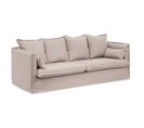 Canapé Convertible "odilon" 200cm Beige Lin