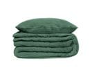 Parure De Lit 2 Personnes En Gaze De Coton Vert Céladon 240 X 220 Cm Housse De Couette Avec 2 Taies