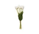 Bouquet Artificiel De 10 Tulipes Blanches H 48 Cm