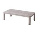 Table Basse De Jardin Rectangulaire "jauca" Gris Boisé 120x64x35cm En Aluminium Traité Époxy