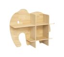 Meuble Etagère De Rangement Éléphant En Bois Beige