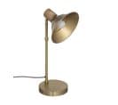 Lampe à Poser En Métal Doré Et Bois De Manguier H 45 Cm