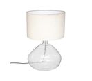 Lampe à Poser En Métal Et Verre Transparent H 56 Cm