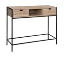 Meuble Console 2 Tiroirs En Métal Et Bois H 80 Cm