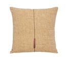 Coussin Décoratif Déhoussable En Lin Et Coton Chambray Ocre 55 X 55 Cm