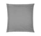 Taie D'oreiller En Percale De Coton Gris 63 X 63 Cm