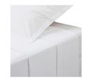 Drap Plat 1 Personne En Percale De Coton Blanc 180 X 290 Cm