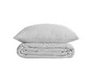 Parure De Lit 2 Personnes En Percale De Coton Blanc 240 X 220 Cm Housse De Couette Avec 2 Taies