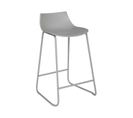 Tabouret De Bar Gris Pieds En Métal H 82 Cm