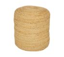 Pouf En Jute Et Coton D 40 X H 40 Cm