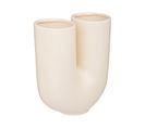Vase U En Céramique Blanc Chaud H 25 Cm
